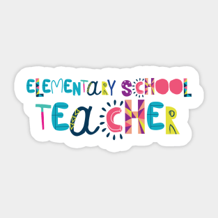 Cute Elementary School Teacher Gift Idea Back to School Sticker